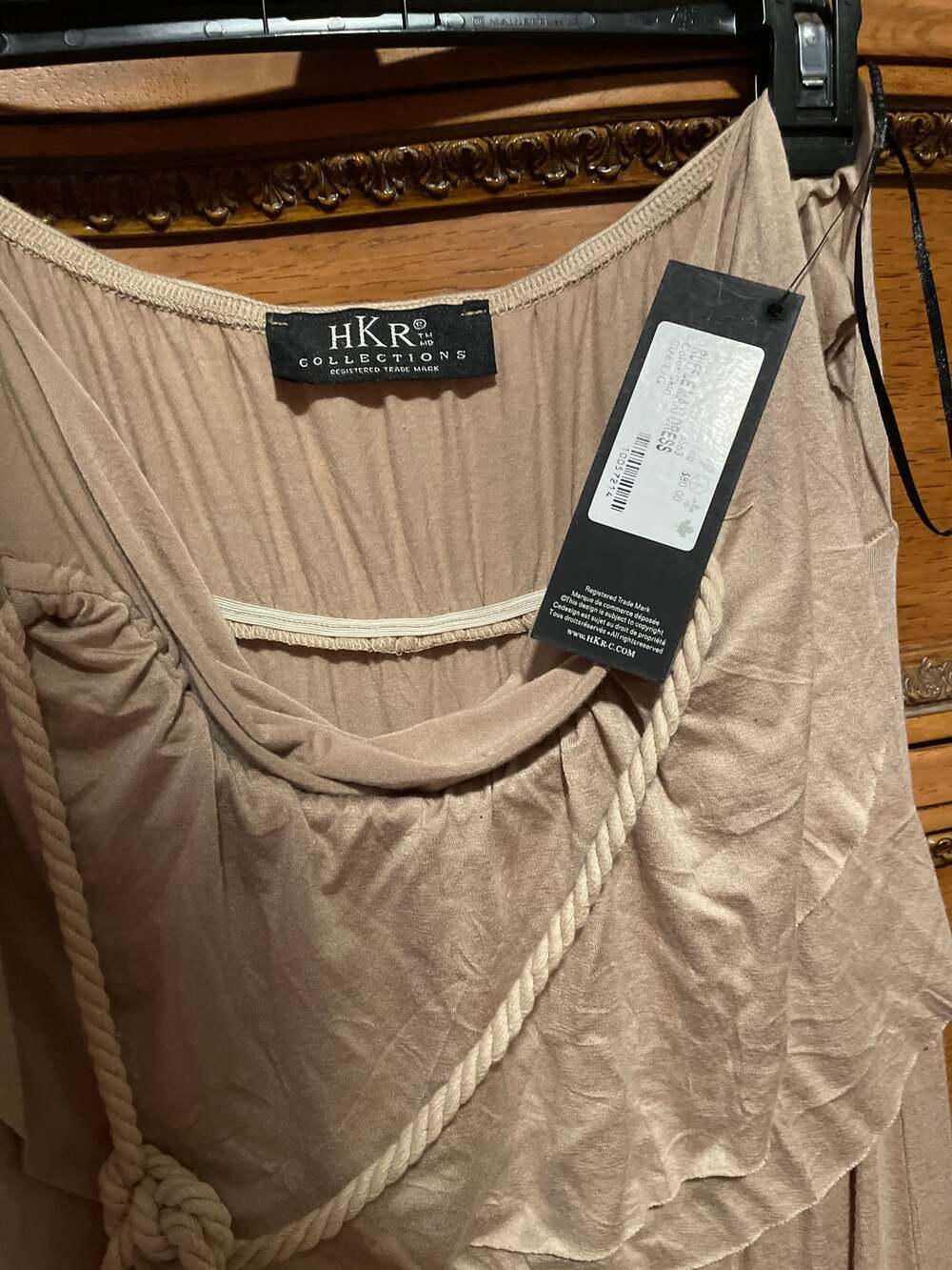 HKR Collections Skin Ruffle Maxi Dress